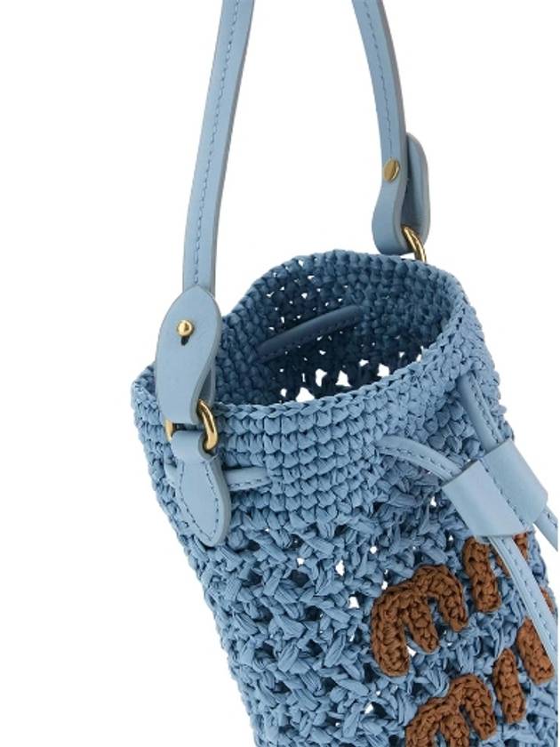 Raffia Bucket Mini Cross Bokjori Jang Wonyoung Bag 5ND017 2DO1 F03RA - MIU MIU - BALAAN 5