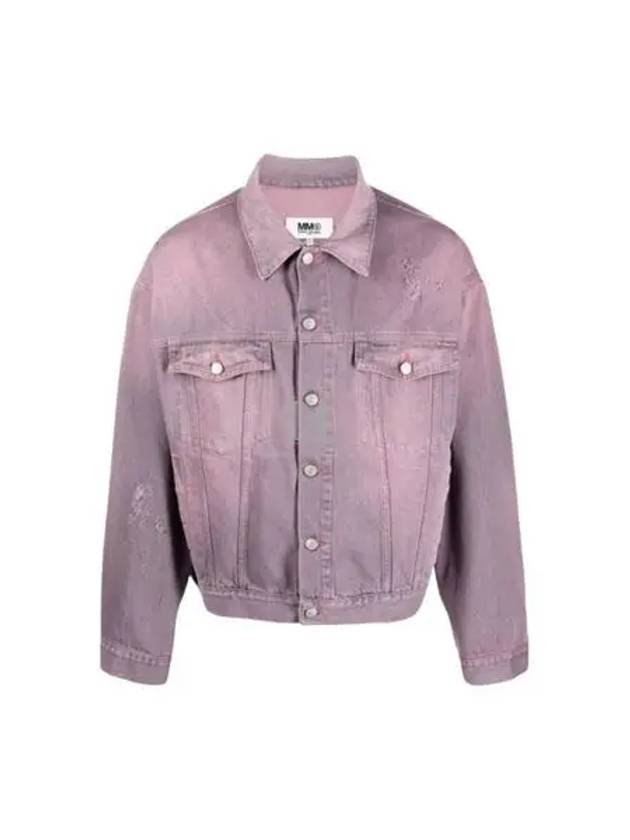 Overdyed Distressed Finish Denim Jacket Pink - MAISON MARGIELA - BALAAN 2