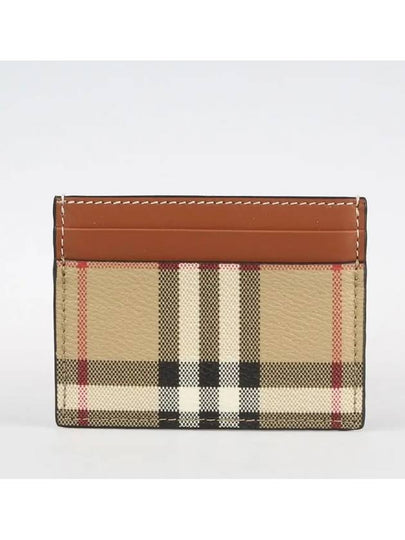 Check Card Wallet Beige - BURBERRY - BALAAN 2