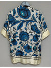 Flower printed silk blouse 77 - GUCCI - BALAAN 4