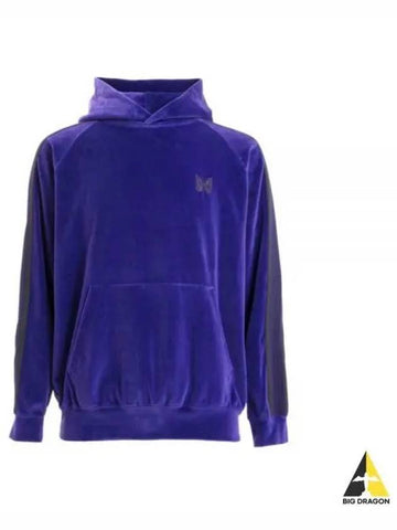 Track Hoody CPe Velor Purple NS252 - NEEDLES - BALAAN 1