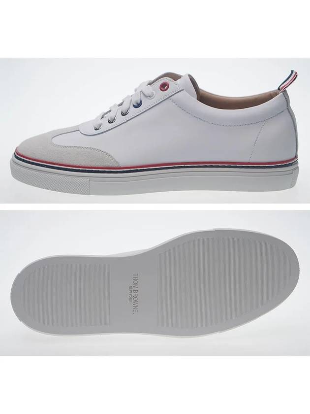 RWB Cupsole Rubber Calfskin Trainer Sneakers White - THOM BROWNE - BALAAN 3