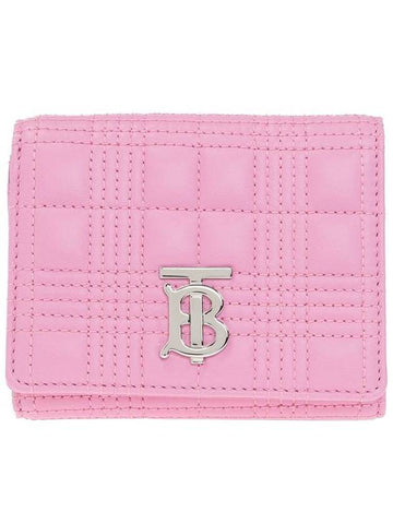 Lola Quilted Small Bicycle Wallet Pink - BURBERRY - BALAAN.
