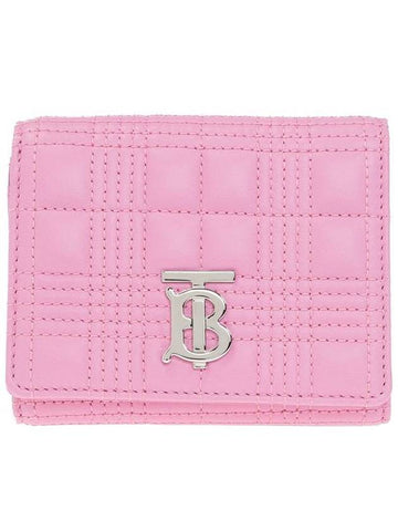 Lola Quilted Small Half Wallet Pink - BURBERRY - BALAAN 1