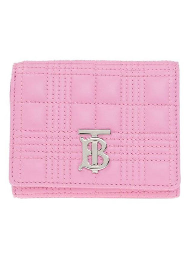 Lola Quilted Small Half Wallet Pink - BURBERRY - BALAAN 1