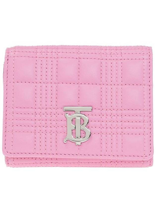 Lola Quilted Small Bicycle Wallet Pink - BURBERRY - BALAAN.