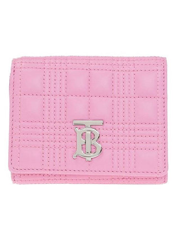 Lola Quilted Small Half Wallet Pink - BURBERRY - BALAAN 1