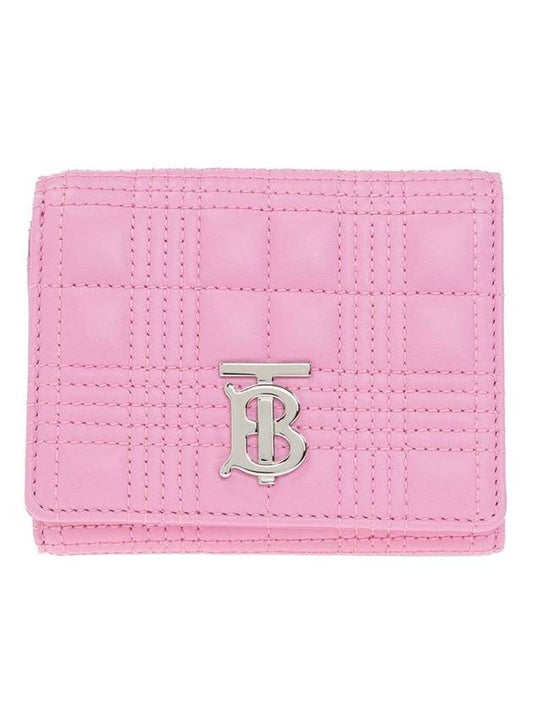 Lola Quilted Small Half Wallet Pink - BURBERRY - BALAAN 1