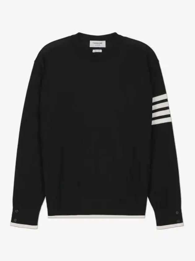 4-Bar Knit Top Black - THOM BROWNE - BALAAN 2