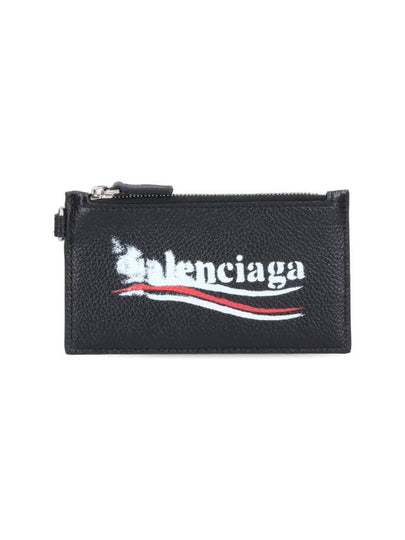 Wave Logo Strap Card Wallet Black - BALENCIAGA - BALAAN 2