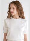 Shoulder point short sleeve t shirt white - ILROZE - BALAAN 6