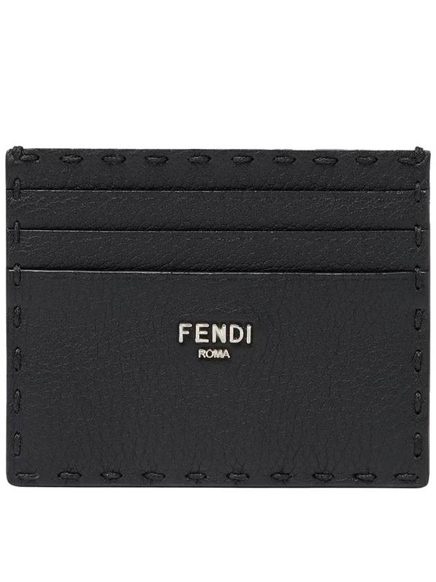 Selleria Leather Card Wallet Black - FENDI - BALAAN 2