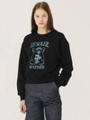 Brushed Options Drawing Spring Flower Sweat Shirts BLACK - LE SOLEIL MATINEE - BALAAN 4