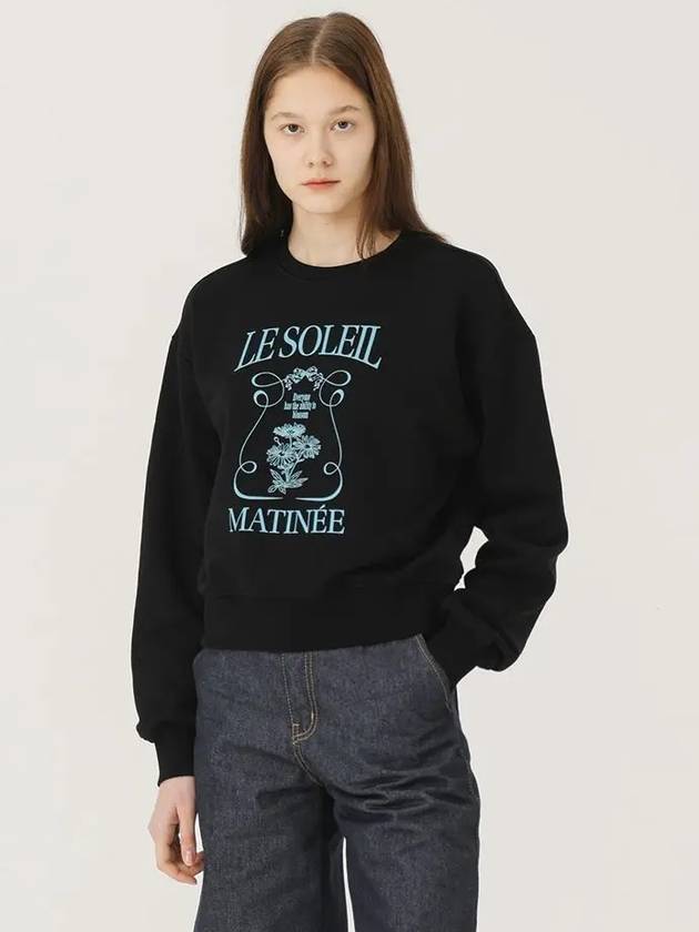 Drawing Spring Flower Sweatshirt Black - LE SOLEIL MATINEE - BALAAN 4