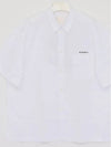 Spread Collar Cotton Short Sleeve Shirt White - GIVENCHY - BALAAN 3