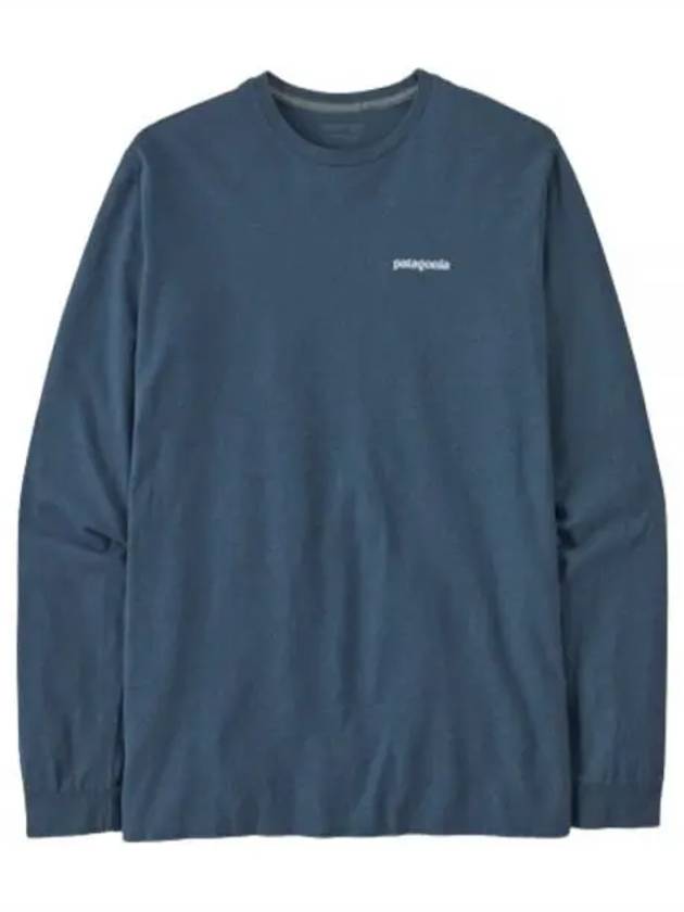 P6 Logo Responsibili Long Sleeve T-Shirt Utility Blue - PATAGONIA - BALAAN 2