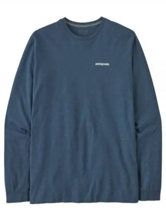 M's Long Sleeved P 6 Logo Responsibili Tee 38518 UTB Men's Long Sleeve Logo Responsibili Long Sleeve T-Shirt - PATAGONIA - BALAAN 2