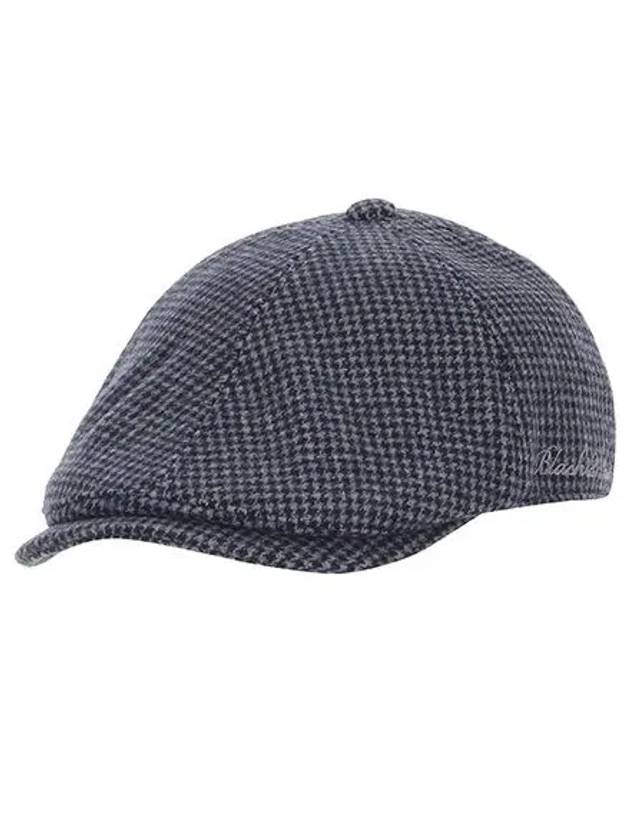 Men s Check Hunting Cap 8414GXAC NAVY - BLACK&WHITE - BALAAN 2