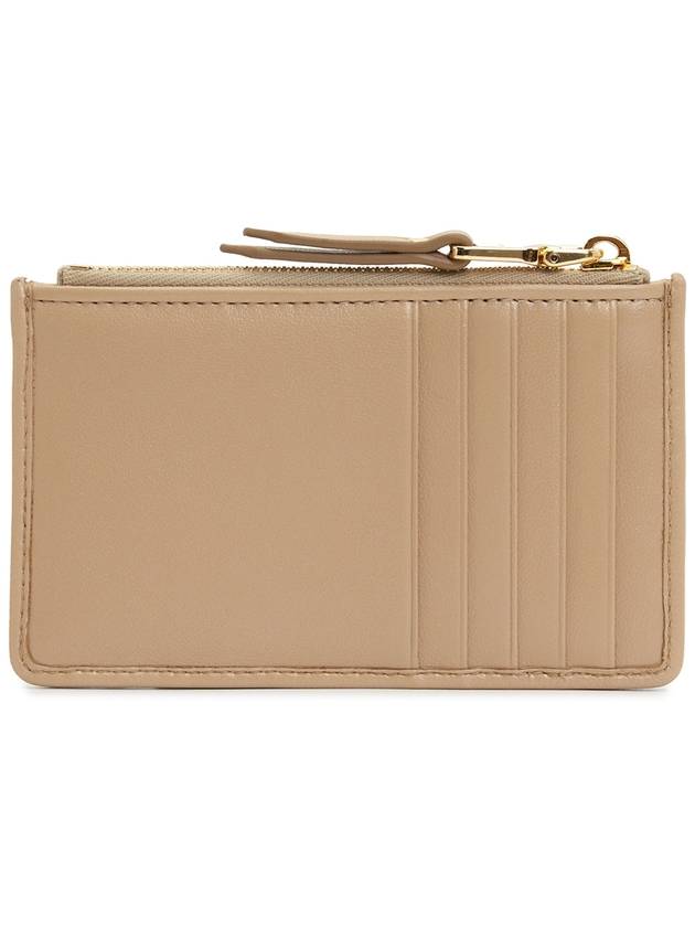 Matelasse leather card wallet beige - MIU MIU - BALAAN 3