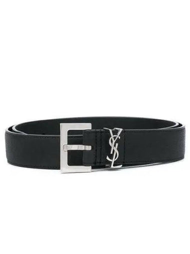 634440 BRM0E Square logo buckle leather monogram belt 634 1107440 - SAINT LAURENT - BALAAN 1