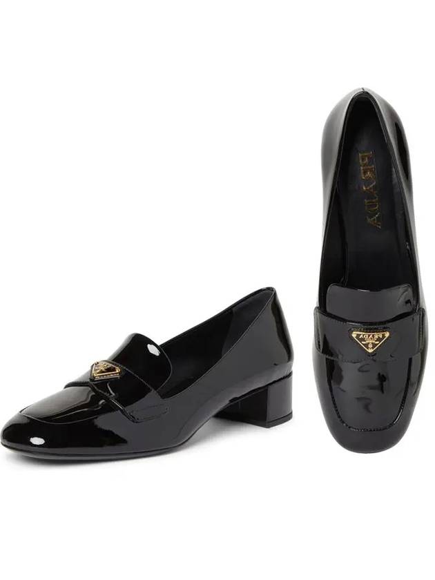 Triangle Logo Patent Leather Loafers Black - PRADA - BALAAN 2