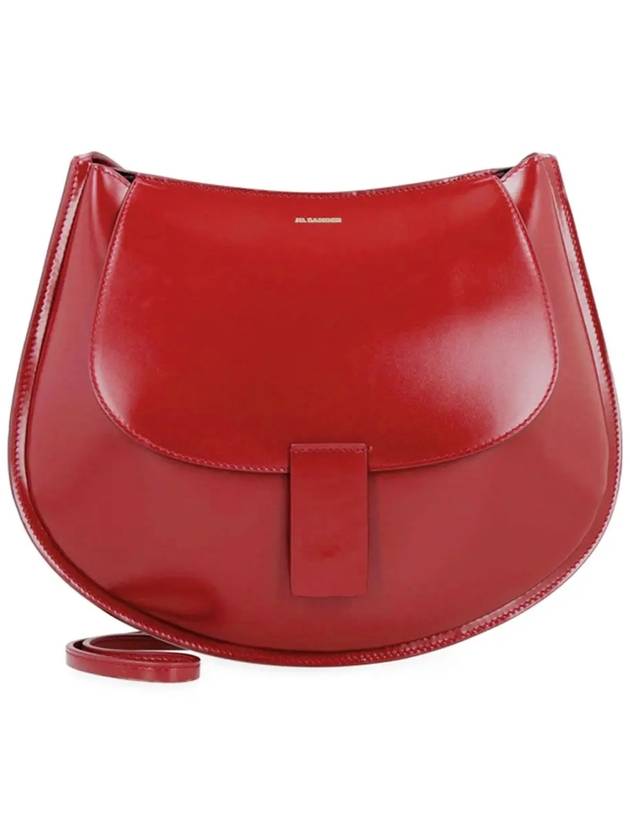 Crescent Logo Mini Leather Cross Bag Red - JIL SANDER - BALAAN 2