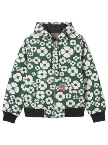 Carhartt floral print hooded jacket forest green - MARNI - BALAAN 1