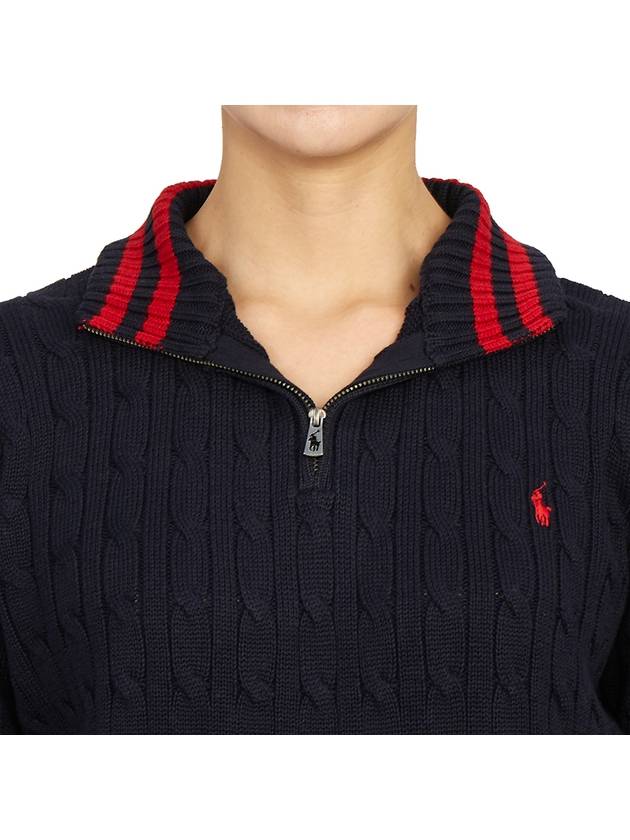 Kids half zip up knit 323868894005 NAVY Adult wearable - POLO RALPH LAUREN - BALAAN 8