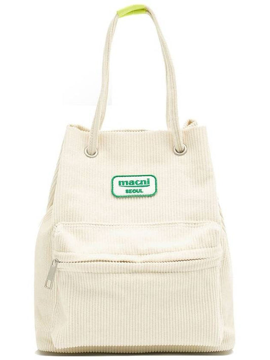 CORDUROY STRING BAG IVORY - MACNI - BALAAN 1