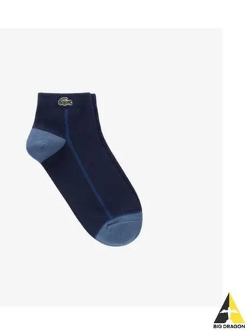 Men s Color Block Ankle Socks Navy - LACOSTE - BALAAN 1