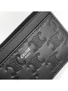 Zipper Calfskin Triomphe Embossed Card Wallet Black - CELINE - BALAAN 7