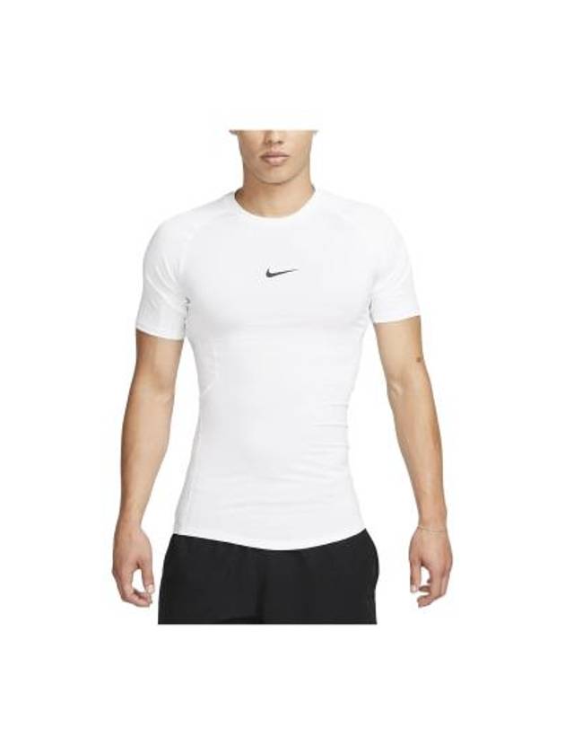 Pro Men's Dri Fit Tight Fitness Short Sleeve T-Shirt White - NIKE - BALAAN 2