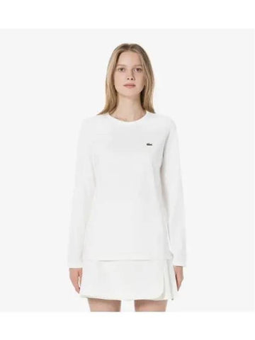 Women s Basic Long Sleeve T Shirt OFFWHITE Off White - LACOSTE - BALAAN 1