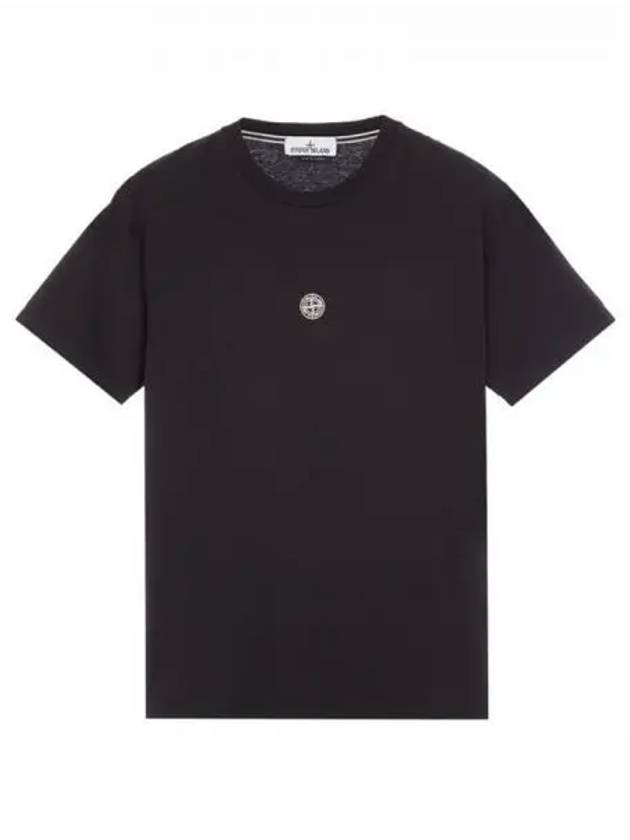 Chest Logo Print Short Sleeve T-Shirt Black - STONE ISLAND - BALAAN 2