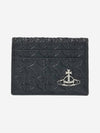 Embossed Card Wallet Black - VIVIENNE WESTWOOD - BALAAN 2