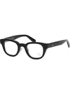 Eyewear Logo Square Eyeglasses Black - MONCLER - BALAAN 8