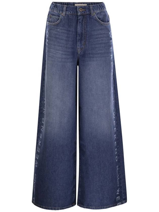 LISOTTE - Wide denim jeans with logo - WEEKEND MAX MARA - BALAAN 1