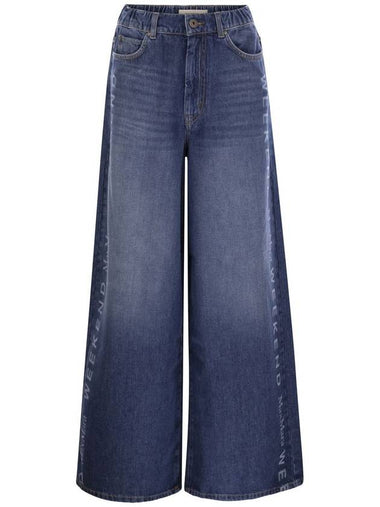 LISOTTE - Wide denim jeans with logo - WEEKEND MAX MARA - BALAAN 1