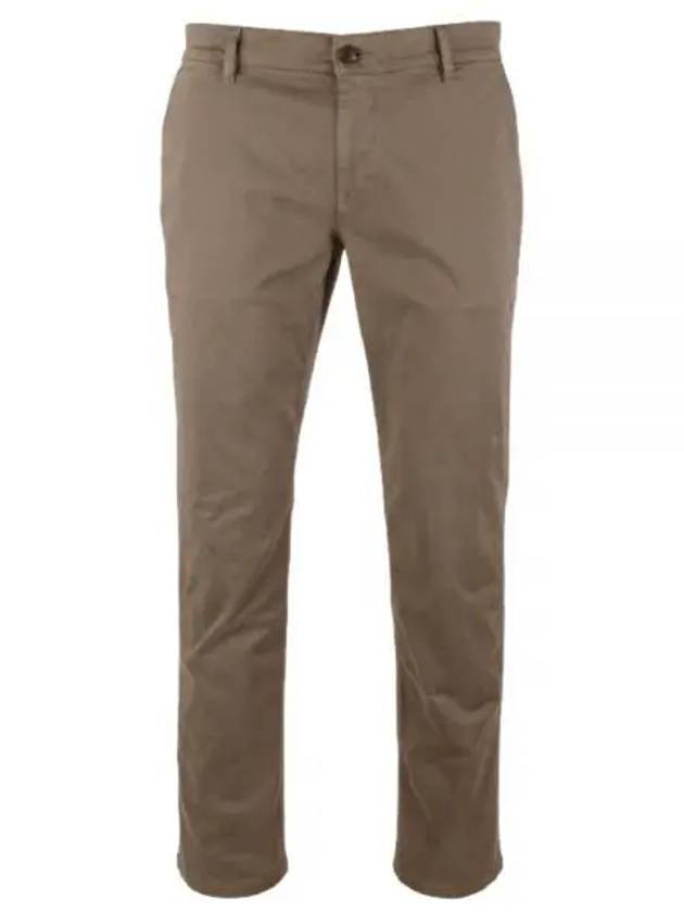 Chino Fit Tapered Stretch Cotton Satin Straight Pants Open Brown - HUGO BOSS - BALAAN 2