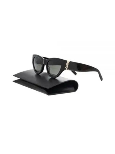 Eyewear Monogram Temple Cat Eye Sunglasses Black - SAINT LAURENT - BALAAN 2