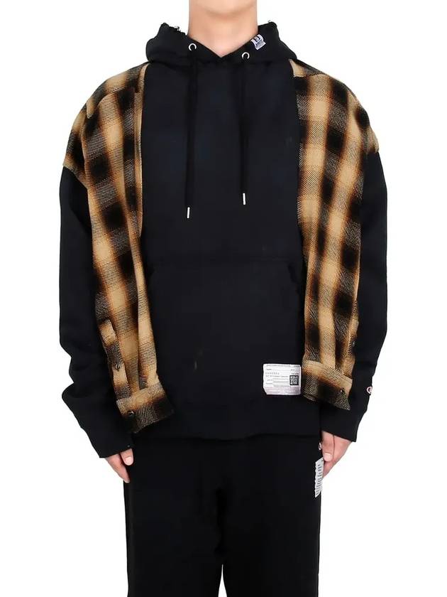 Destroyed Check Hoodie Black - MAISON MIHARA YASUHIRO - BALAAN 2