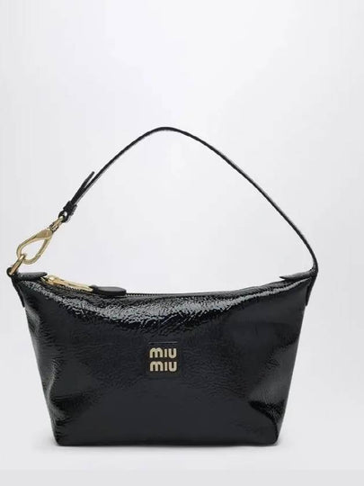 Naplak Patent Leather Pouch Bag Black - MIU MIU - BALAAN 2