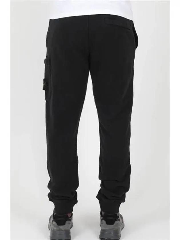 Waffen Patch Cotton Fleece Track Pants Black - STONE ISLAND - BALAAN 5