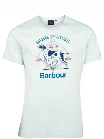 MTS0823AQ31 Royal Logo Dog Printing Short Sleeve T Shirt Surf Safari Men s TR 271795 - BARBOUR - BALAAN 1