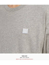 Logo Patch Cotton Short Sleeve T-Shirt Light Grey Melange - ACNE STUDIOS - BALAAN 7