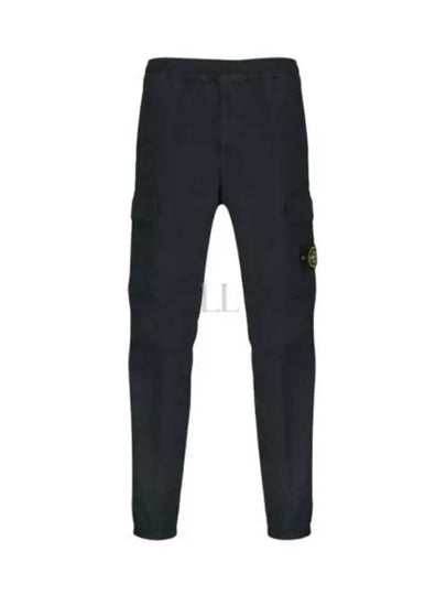 Stretch Cotton Cargo Straight Pants Navy - STONE ISLAND - BALAAN 2