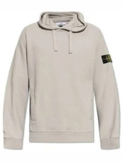 Wappen Patch Brushed Cotton Fleece Hoodie Grey - STONE ISLAND - BALAAN 2