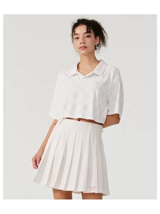 Vector Checkerboard Cropped Collar Women OFFWHITE Off White - REEBOK - BALAAN 1