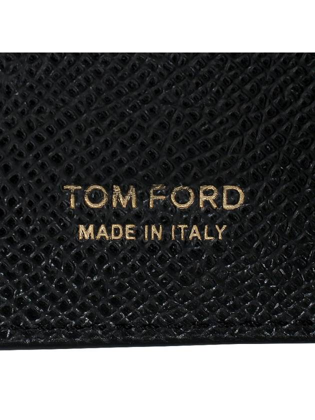 Small Grain Leather Half Wallet Black - TOM FORD - BALAAN 8