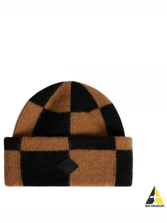 Knit JIVE CHECKERED BEANIE FMAC10180 9999 Men's Jive Check Beanie - J.LINDEBERG - BALAAN 2